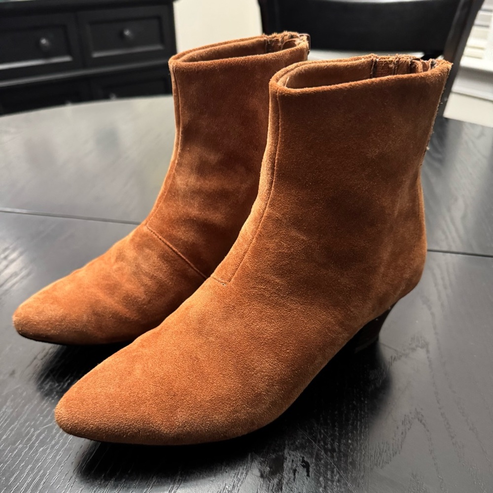 Clarks Teresa Tan Suede Ankle Boots